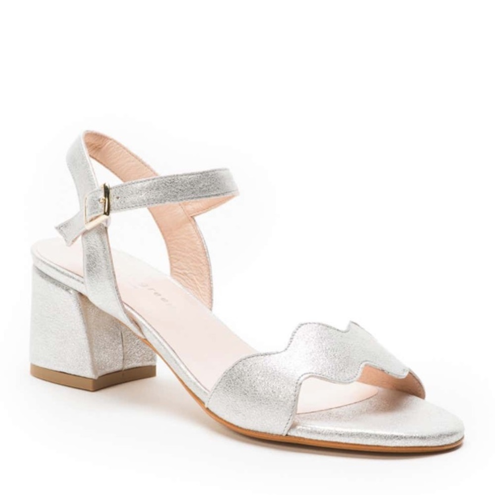 PATRICIA GREEN GINA LEATHER BLOCK HEEL SANDAL